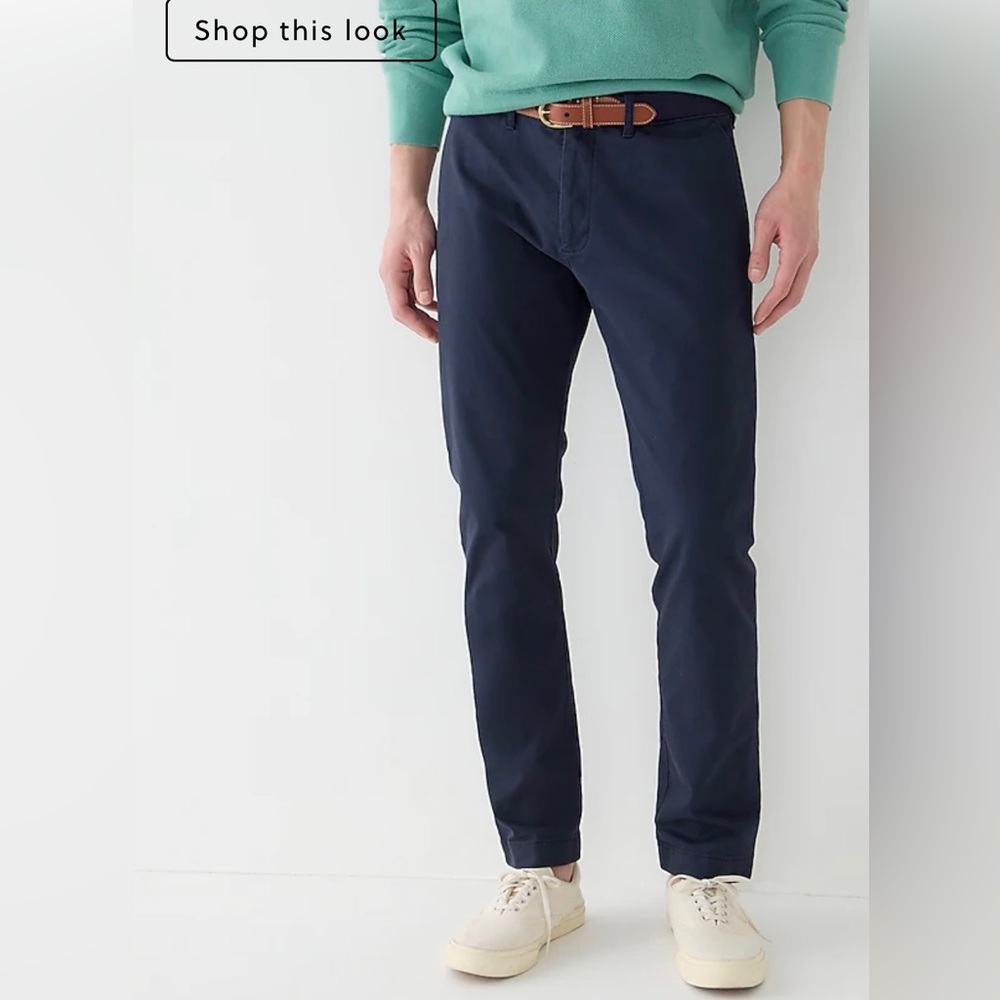J.Crew, 484 slim men’s chino stretch pants size 35/32. Navy blue‎ new with tags.